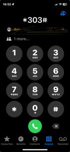 Dial *303# on your Airtel line